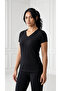 Women's Cotton V-Neck Short Sleeve Bodysuit - 3