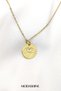Heart Sign with Hand Figure Gold Color Minimal Women's Necklace Meaningful Elegant Round End Lover Friend Necklace