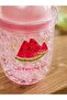 Mixed Watermelon Printed Soft Drink Glass with Straw 450 ml (S6) - 3