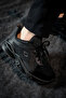 Men's Comfortable Sporty Black Sneaker Shoes - 5