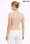 Women's Strawberry Fabric Crew Neck Lycra Slim Fit Body T-Shirt – Flexible, Toning, Casual Basic T-Shirt Body - 2