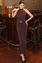 Sandy Fabric Backless Dress with Snail Accessories