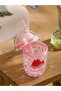 Mixed Watermelon Printed Soft Drink Glass with Straw 450 ml (S6) - 2