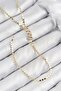 Brass Zircon Stone Crushed Chain Model Gold Color Y Necklace