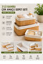 3-Piece Bamboo Multi-Purpose Organizer Basket Set with Fabric Inner Coating in 3 Different Sizes - 4