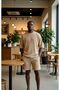 Ottoman Flexible Lycra Oversize Fit Shorts T-Shirt Set 1Kh3