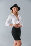 Women's Black Ribbed Mini Skirt Flexible Pencil Skirt Casual Stylish - 3