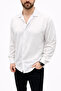 Men's Aerobin Fabric Oversize 4 Season Long Sleeve Comfortable Fit Shirt - White - 3