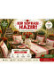 Rustic Country Table Set Runner + 4 Throw Pillows Gingham Ruffled Floral Table Decor