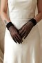 Noirvelle Sheer Black Tulle Gloves – Short Luxury Bridal and Event Accessory with Cuffs