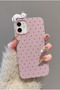 iPhone 11 Uyumlu Premium Kılıf Kedi Figürlü Pembe Noktalı 3D Tasarım, Şık, Kamera Korumalı, Darbe Emici