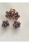Set of 3 Buckles (1 Piece Normal Size, 2 Pieces Small Size) - Anthracite Metal Buckle with Flowers - 4
