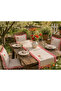 Rustic Country Table Set Runner + 4 Throw Pillows Gingham Ruffled Floral Table Decor - 4