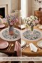 غطاء طاولة القهوة المزخرف الأصيل والأنيق من Green Floral Runner - 4