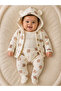100% Cotton 3 Piece Hooded Baby Set Bodysuit Leggings Teddy Bear Pattern - 2
