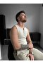 Men's Zero Sleeve T-Shirt - Slim Fit Ribbed Woven Sleeveless Undershirt Zero Neck Sports Undershirt T-Shirt - 3