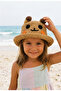 Cute Face Straw Hat with Ears for 4-7 Years Old Girls - 2