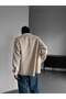 Men's Muslin Shirt 100% Cotton Hakim Italian Collar Buttoned Long Sleeve Loose Fit Shirt Relaxed Fit Summer Shirt - 3