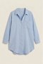 Light Blue Plus Size Wide Fit 100% Cotton Muslin Fabric Women's Shirt Tunic - Hajj and Umrah Compatible - 6