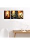 Signtouch Canva Deer Forest Cabin Wrap Framed Wall Art 3-Piece 40x60 cm - 2
