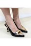 Bonwe Black Patent Leather Heeled Shoes - 4