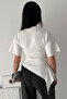 Women's Draped Basic T-Shirt – Side Detailed Slim Fit Stylish - 5