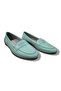 Women's Green Genuine Leather Loafer - 5