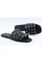 Agila Black Color Stud Chic Women's Slippers - 4