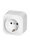 Schuko socket, IP20, white - 4