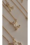 Steel Chain Floral Enamel Letter K Vintage Necklace - Special Design Brass Letter End - Gift - 2