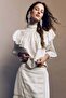 Flounce-trimmed blouse - 2