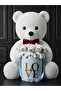 Baby Gift for New Mom: 55cm White Bear and Set of 15 Blue Teddy Bears in Box - 7