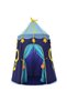 Blue Fantasy Castle Play Tent for Kids,Indoor and Outdoor Activity House with Star Lights and Flags