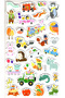 Sticker Eva Embossed Sticker Decal Notebook Sticker (Xk004) 14X24 cm - Fun Vehicles Animal