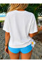 Women's Summer Vibes Printed Special Design Oversize Comfortable Daily Use Combed Cotton T-Shirt - 2