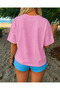 Women's Summer Vibes Printed Special Design Oversize Comfortable Daily Use Combed Cotton T-Shirt - 2