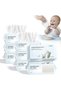8 Bags Baby Cotton Tissue, Soft Baby Dry Wipe, Wet And Dry Use, Made Of Pure Cotton, 360 Count Unscented Disposable Facial Cotton Tissues
