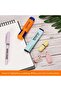 4Pcs Highlighter Marker Set 4mm Oblique Chisel Tip, Fluorescent Colors for Office, School, Writing - 7