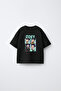 Kpop Demon Hunters Huntrix Zoey Printed Oversize 100% Cotton Short Sleeve Girls' T-Shirt