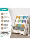 Kids BookShelf Organiser, Children's Book shelf with 2 Baby Toy Storage Racks, PP Cartoon Book Racks - 2