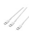 Cac004Hq1.5Mwh Boostcharge Pro 140W Usb-C to Dual Usb-C Braided Cable 1.5m - White - 3