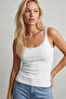Black-White-Tan 3-Pack 100% Cotton Strappy Lace Knitted T-Shirt Undershirt 1008 - 3