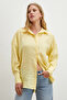 منسدل قميص أوفر سايز قماش مودال أصفر - 4