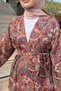 Ethnic Pattern Kimono 23751 - Bordo - 4