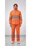 Pvc Reflective Raincoat Bottom Top Suit Hooded Water Resistant Outdoor Workwear - 2