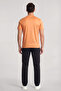Men's Short Sleeve Crew Neck Relaxed Fit Orange T-Shirt - 3