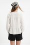 Ecru Front Tie Detailed Buttoned Blouse 4531A - 3