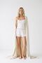 White Heart Pattern Strap Shorts Set 3404