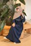 Ankanoor Side Tie Lace Trim Violet Dress 150cm Anka265151 - 7