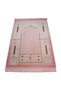 Velvet Prayer Rug (120X80) + Prayer Beads + Zikirmatik + Bookmark + Bag Size Quran Gift Set (Pink) - 3